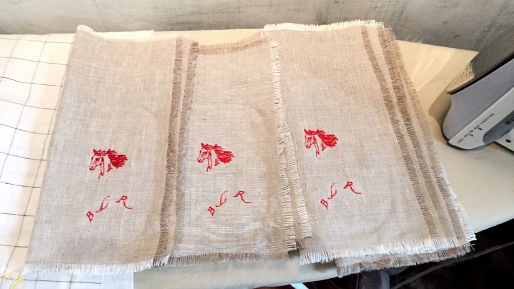 Badlands Ranch fringed dinner napkins for my Mom