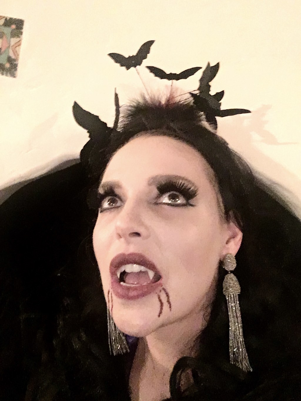 Katherine Heigl - Halloween vampire showing her fangs