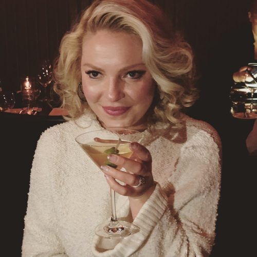 Katherine Heigl's enjoying a birthday cocktail