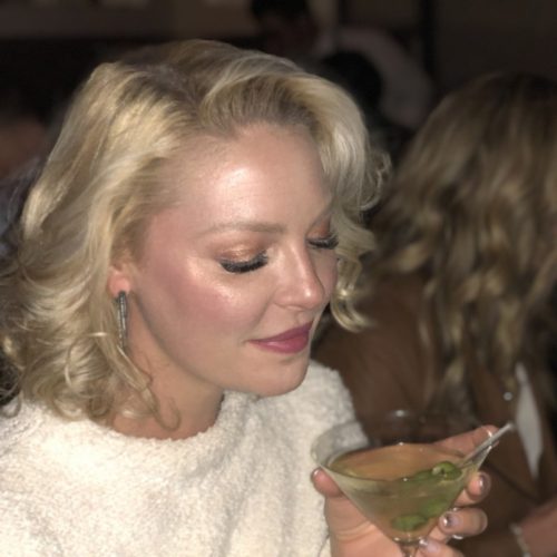 Katherine Heigl's enjoying a birthday cocktail