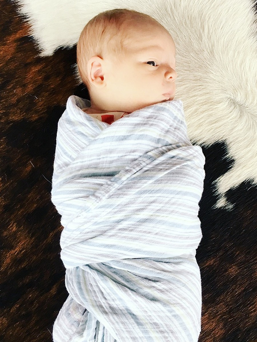 I had this baby burritoed the moment he came out of the womb. I'm a big believer in the soothing effects of a tight swaddle.