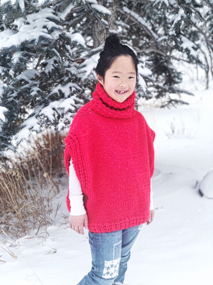 The Azel pullover turned out to not only be beautiful but a perfect fit and color for Miss Naleigh.