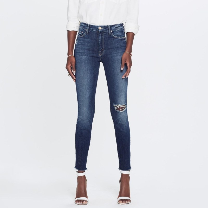High Waisted Looker Ankle Fray Jeans